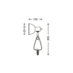 Briloner Fix-klemmelampe, metalskærm, sort