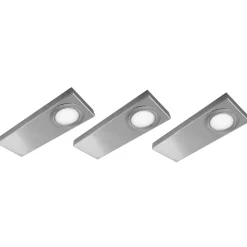 Evotec Flad LED-indbygningslampe Tain-CF i sæt af 3