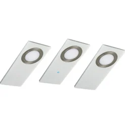 Evotec Underskabsbelysning>Flad Pano LED-underskabsbelysning i sæt med 3 hvid