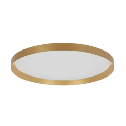 Steinhauer Flady loftlampe, guldfarvet, Ø 40 cm direkte/indirekte