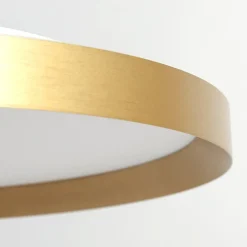 Steinhauer Flady loftlampe, guldfarvet, Ø 40 cm direkte/indirekte