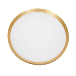 Steinhauer Flady loftlampe, guldfarvet, Ø 40 cm direkte/indirekte