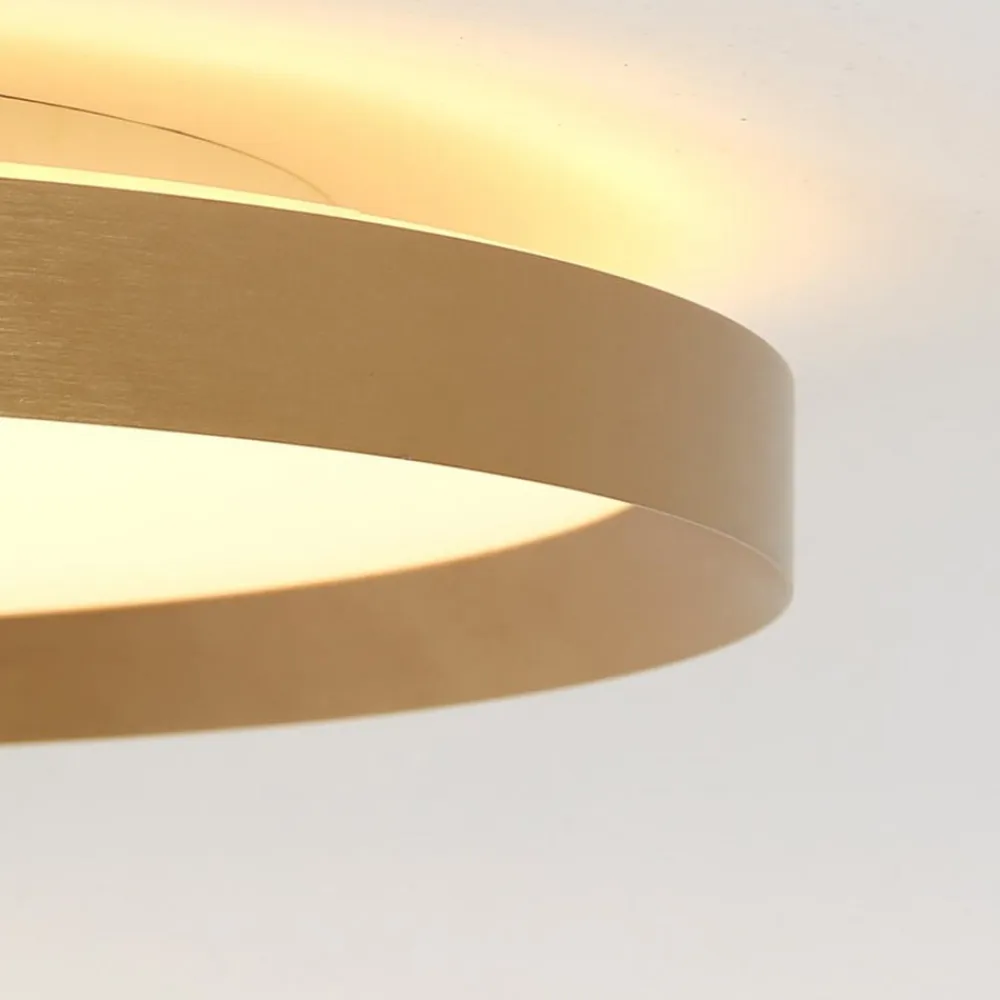 Steinhauer Loftlamper|Loftlamper>Flady loftlampe, guldfarvet, Ø 50 cm direkte/indirekte