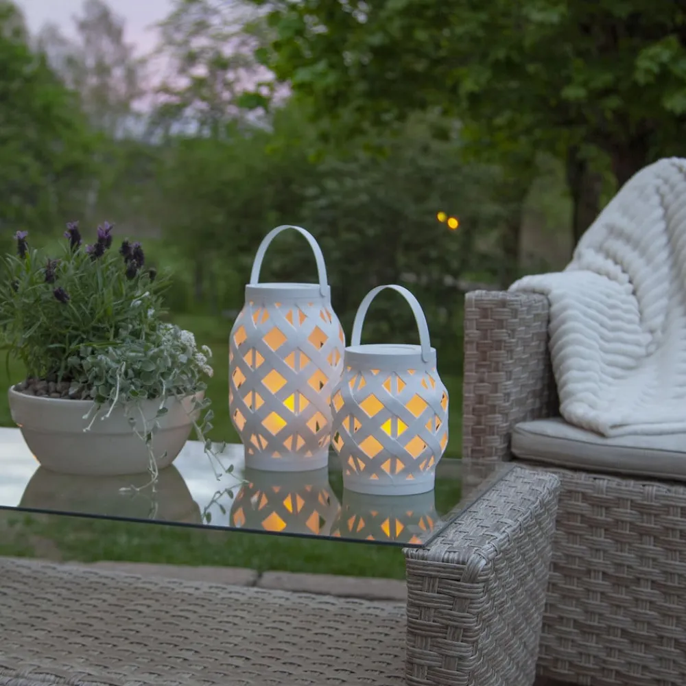 STAR TRADING Dekorationsbelysning|Terrassebelysning>Flame Lantern LED-lygte, hvid, højde 16 cm