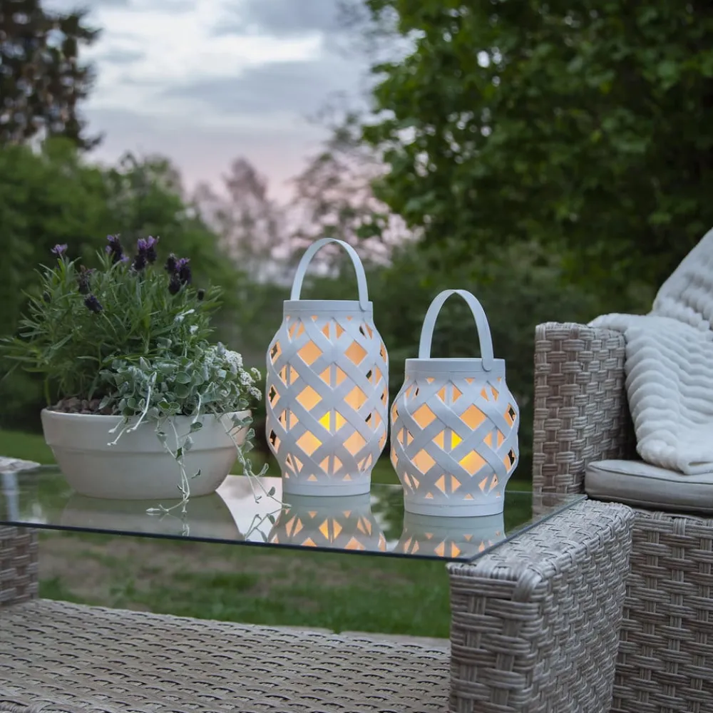 STAR TRADING Dekorationsbelysning|Terrassebelysning>Flame Lantern LED-lygte, hvid, højde 16 cm
