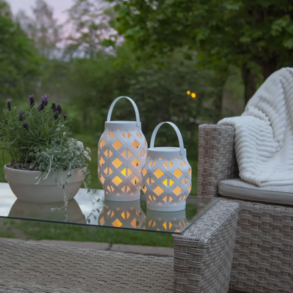 STAR TRADING Flame Lantern LED-lygte, hvid, højde 23 cm