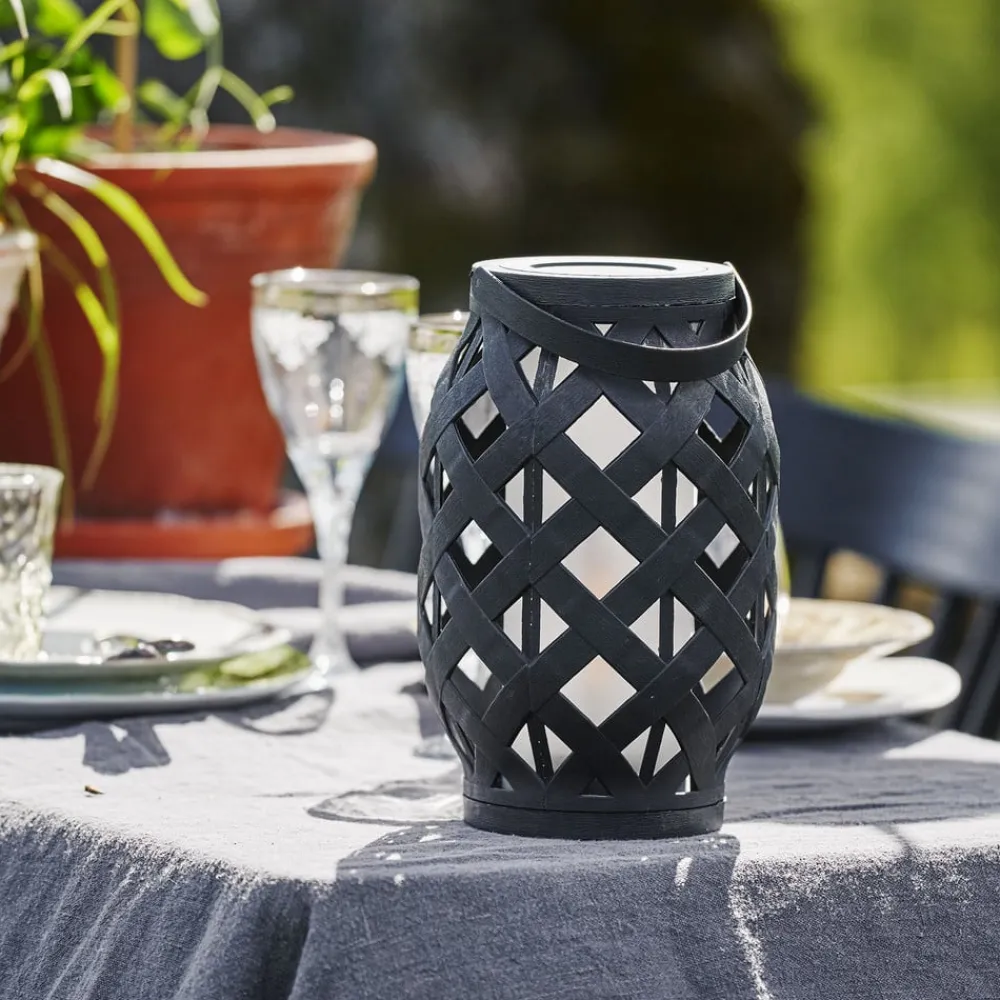 STAR TRADING Dekorationsbelysning|Terrassebelysning>Flame Lantern LED-lygte, sort, højde 23 cm