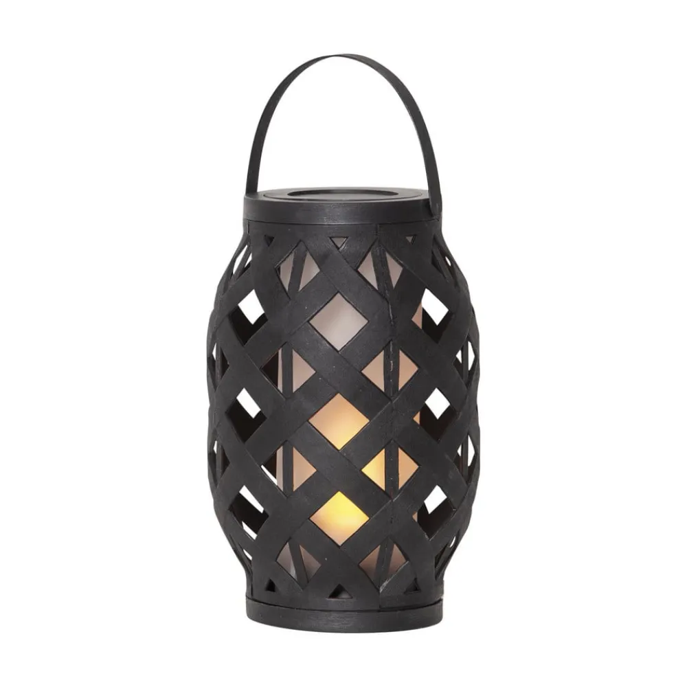 STAR TRADING Dekorationsbelysning|Terrassebelysning>Flame Lantern LED-lygte, sort, højde 23 cm