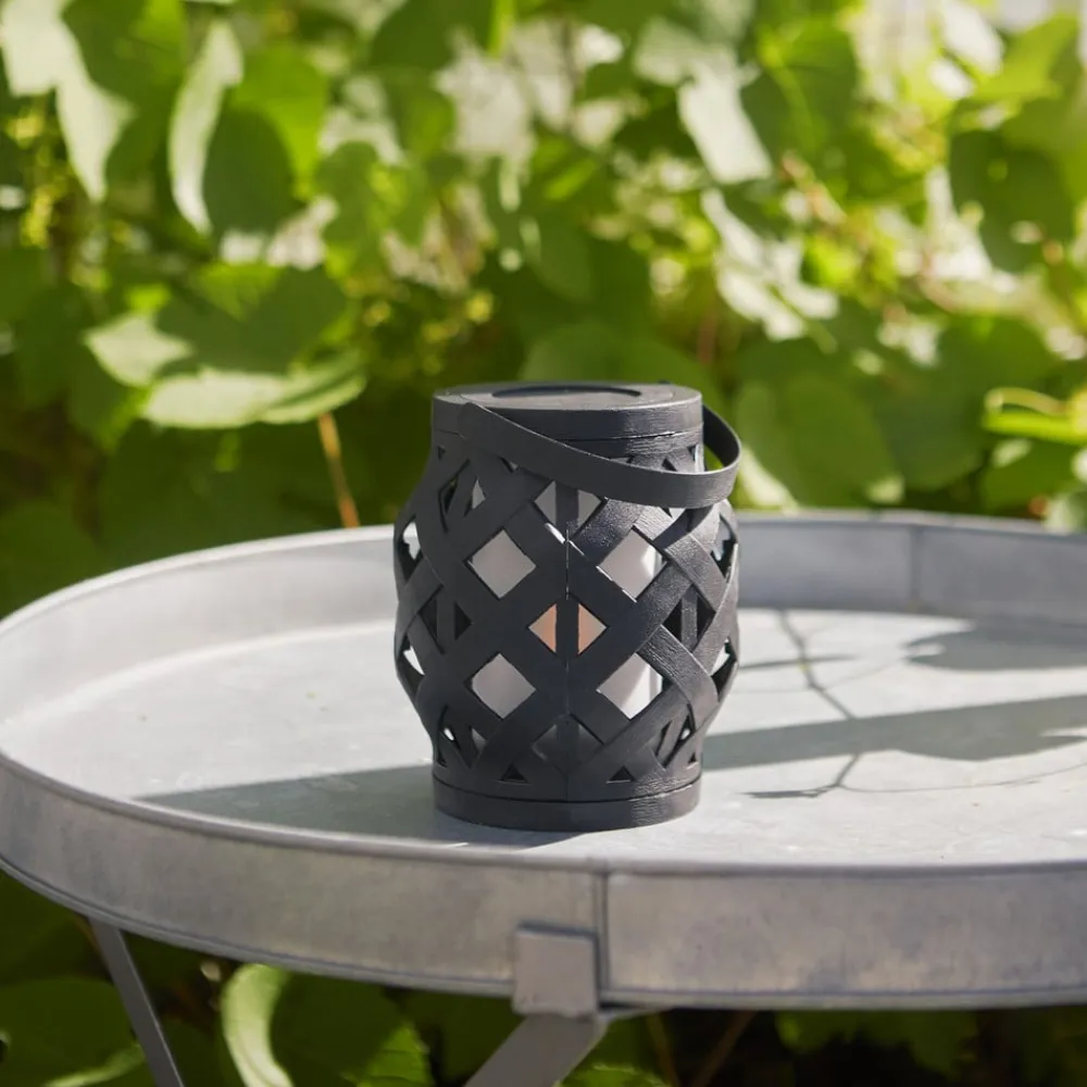 STAR TRADING Dekorationsbelysning|Terrassebelysning>Flame Lantern LED-lygte, sort, højde 16 cm