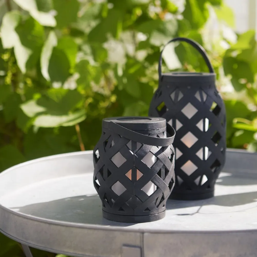 STAR TRADING Dekorationsbelysning|Terrassebelysning>Flame Lantern LED-lygte, sort, højde 16 cm