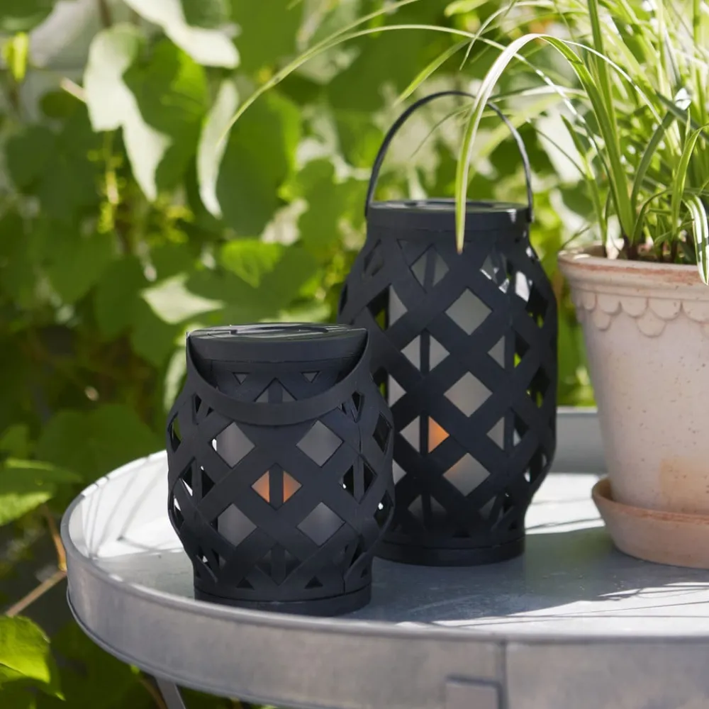 STAR TRADING Dekorationsbelysning|Terrassebelysning>Flame Lantern LED-lygte, sort, højde 16 cm
