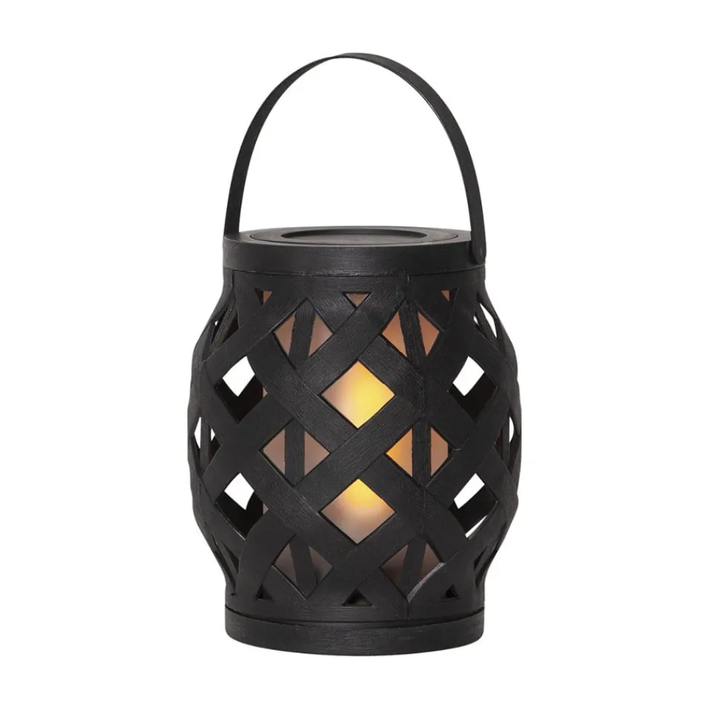 STAR TRADING Dekorationsbelysning|Terrassebelysning>Flame Lantern LED-lygte, sort, højde 16 cm