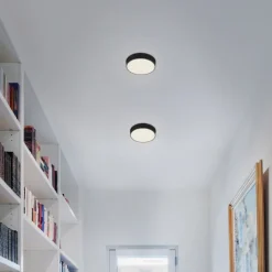 Flame Star LED-loftslampe, Ø 15,7 cm, sort^Briloner Sale