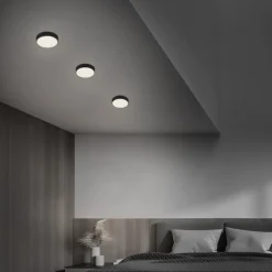 Flame Star LED-loftslampe, Ø 15,7 cm, sort^Briloner Sale