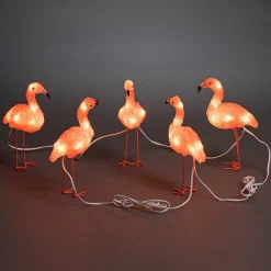 Konstsmide Season Dekorationsbelysning>Flamingo LED dekorationslys i et sæt med 5 stk