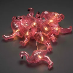 Konstsmide Season Flamingos LED-lyskæde, batteridrevet