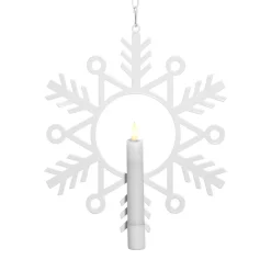 STAR TRADING Flamme Snow LED-dekorationslampe med vokslys