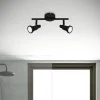 Briloner Flamo LED-loftspot IP44 2 lyskilder justeres, sort