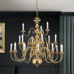 ORION Lysekroner>Flamsk Maximilian lysekrone med 21 lys