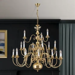 ORION Lysekroner>Flamsk Maximilian lysekrone med 21 lys