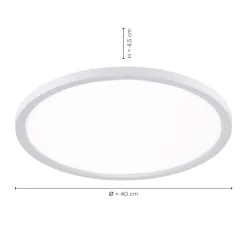 Flat LED-loftlampe, CCT, Ø 40 cm, hvid^JUST LIGHT. GmbH Hot