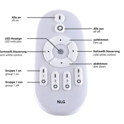 Flat LED-loftlampe, CCT, Ø 40 cm, hvid^JUST LIGHT. GmbH Hot