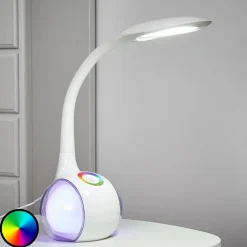 Globo Arbejdsrum/Kontor>Fleksibel LED-bordlampe Paula, hvid