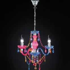 Reality Leuchten Flerfarvet lysekrone Perdita med akrylpynt