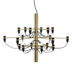 FLOS 2097/18 LED-lysekrone, matteret, messing