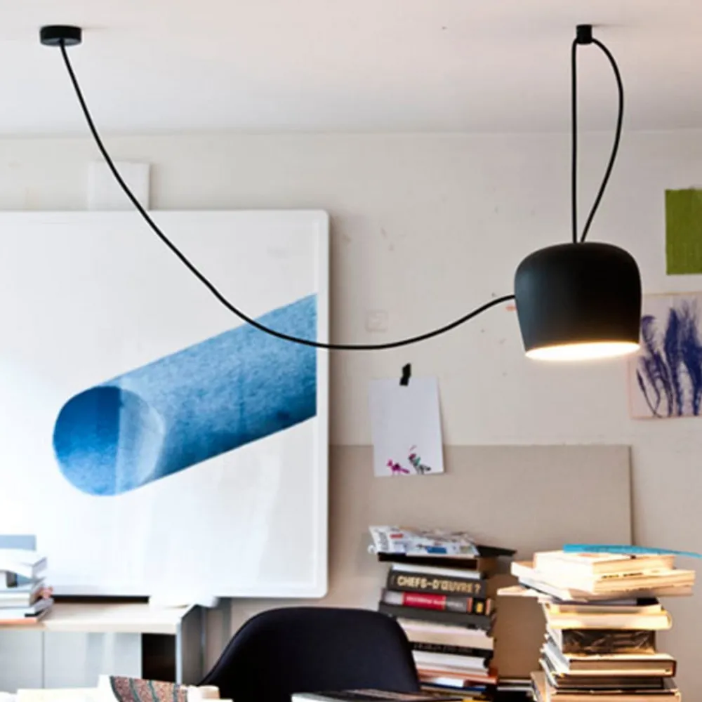 FLOS Pendellamper>Aim LED-designer-pendellampe, sort