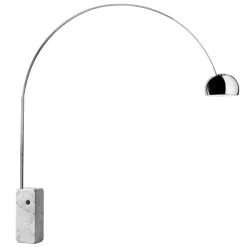 Arco bue-gulvlampe, krom, højde 240 cm, E27^FLOS Sale