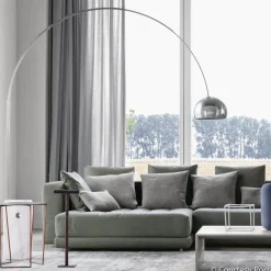 Arco bue-gulvlampe, krom, højde 240 cm, E27^FLOS Sale