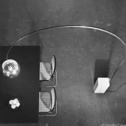 Arco bue-gulvlampe, krom, højde 240 cm, E27^FLOS Sale