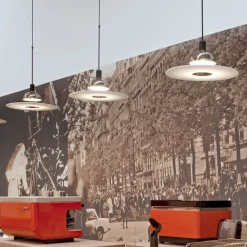 FLOS Frisbi - Hængelampe med hvid skive