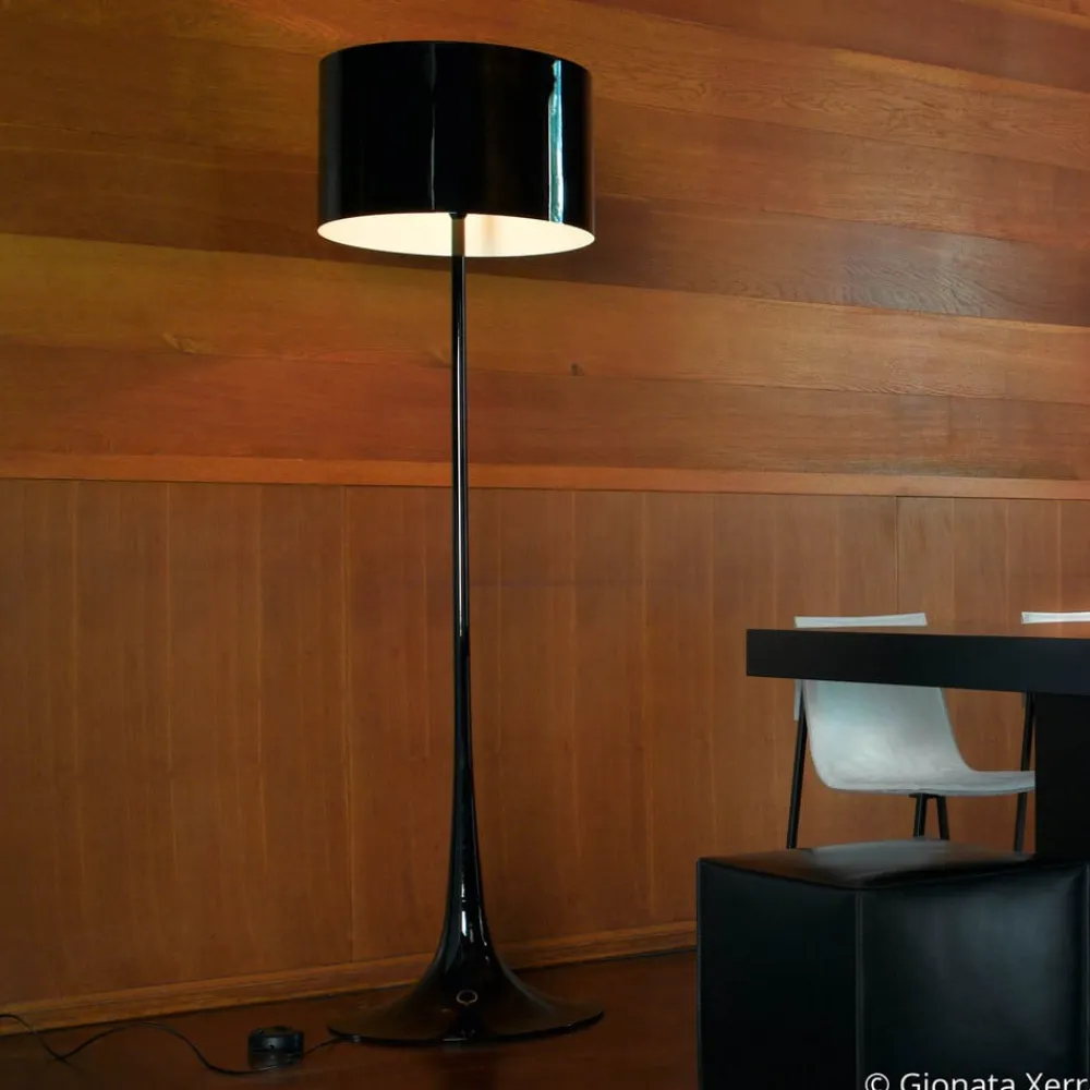 FLOS Gulvlamper|Gulvlamper>Spun Light F - sort gulvlampe