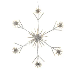 STAR TRADING Dekorationsbelysning|Julepynt>Flower Snowflake LED-dekorationslampe, Ø 60 cm