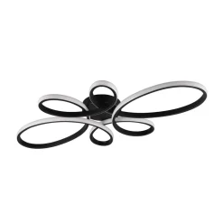 Trio Lighting Gang|Loftlamper>Fly LED-loftslampe, mat sort, 3.000 K, 83 cm x 45 cm