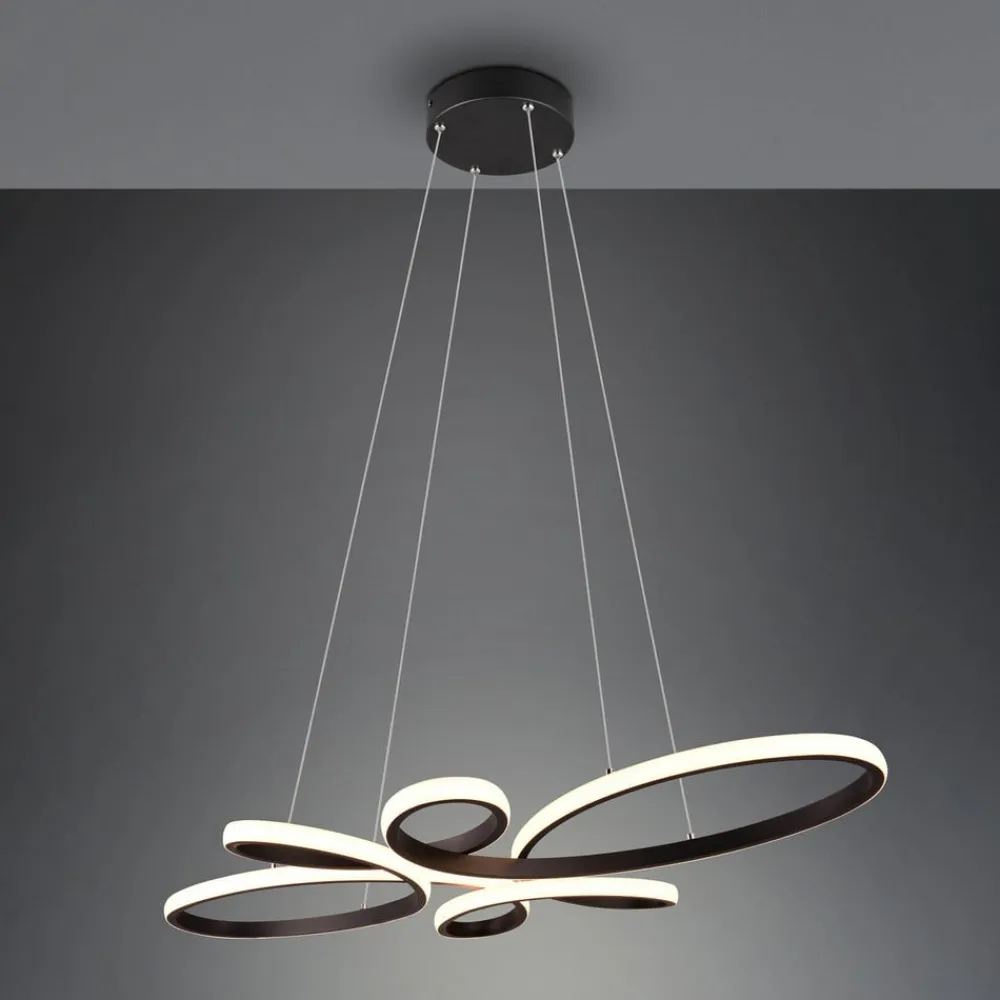 Fly LED-pendel, mat sort, 3.000 K, 83 cm x 45 cm^Trio Lighting Clearance