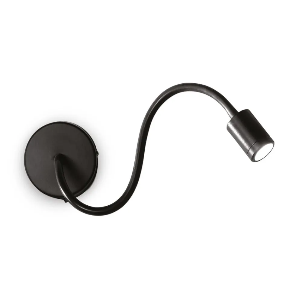 Ideallux Focus fleksibel LED-væglampe, sort