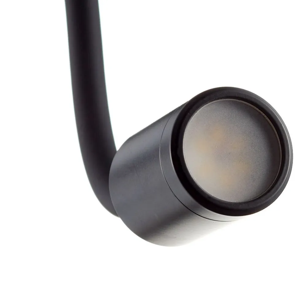 Ideallux Focus fleksibel LED-væglampe, sort