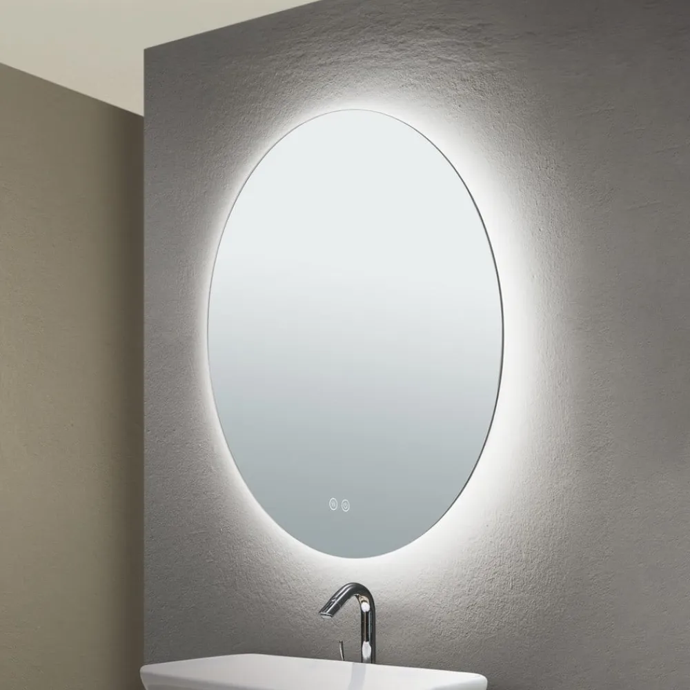 ORION Focus LED-spejl, Ø 60 cm, CCT, antidug, berøringsdæmper