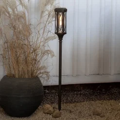 STAR TRADING Solcellelamper|Gadebelysning>Folke LED-gadelampe kan monteres i 3 højder