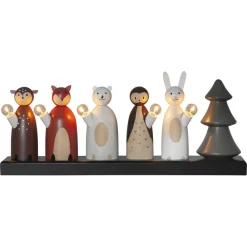 STAR TRADING Dekorationsbelysning|Julepynt>Forest Friends LED-lysestage, 5 lyskilder