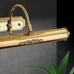 ORION Forgyldt gallerilampe Gustav af messing, 40 cm