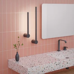 LED-væglampe til badeværelset Passeggio Nova, 60 cm, sort^Forlight New