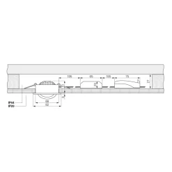 Forsænket loftlampe Dione, IP44, 3.000 K, nikkel, dæmpbar^Deko-Light Sale