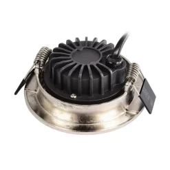 Forsænket loftlampe Dione, IP44, 3.000 K, nikkel, dæmpbar^Deko-Light Sale