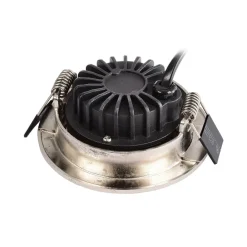 Deko-Light Forsænket loftlampe Dione, IP44, nikkel, dæmpbar til varm