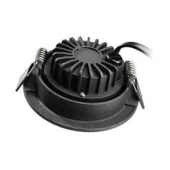 Deko-Light Forsænket loftlampe Dione, IP44, 2.700 K, sort, dæmpbar