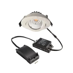 Forsænket loftlampe Dione, IP44, 4.000 K, hvid, dæmpbar^Deko-Light Outlet